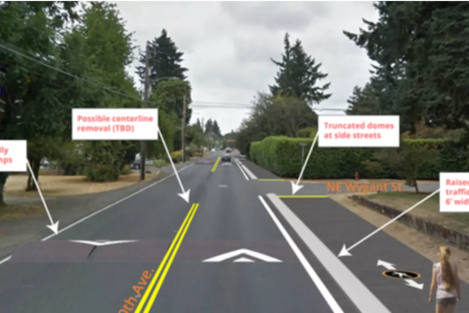 Alternative Pedestrian Walkway, 60th Avenue, Portland